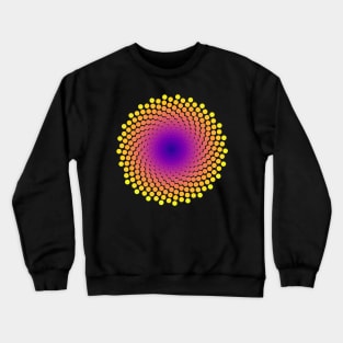 Dot Mandala | Light Sunset Yellow Red Blue Crewneck Sweatshirt